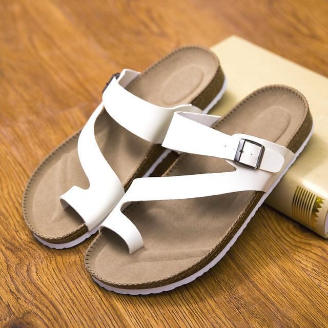 Unisex Brand Couples Cork Flipflops  Clip Toe Platform Beach Slippers