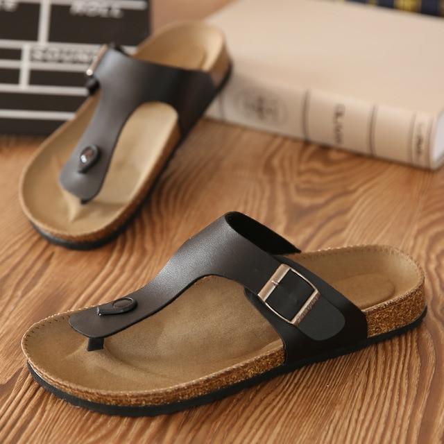 Unisex Brand Couples Cork Flipflops  Clip Toe Platform Beach Slippers