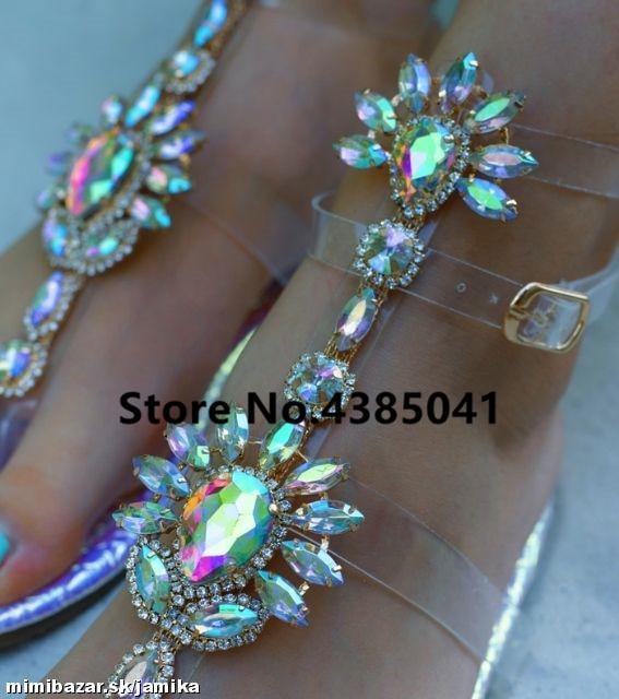 Bohemia Style  Flats Sandal Gladiator Gold Rhinestone Knee High Buckle Strap Woman Boots