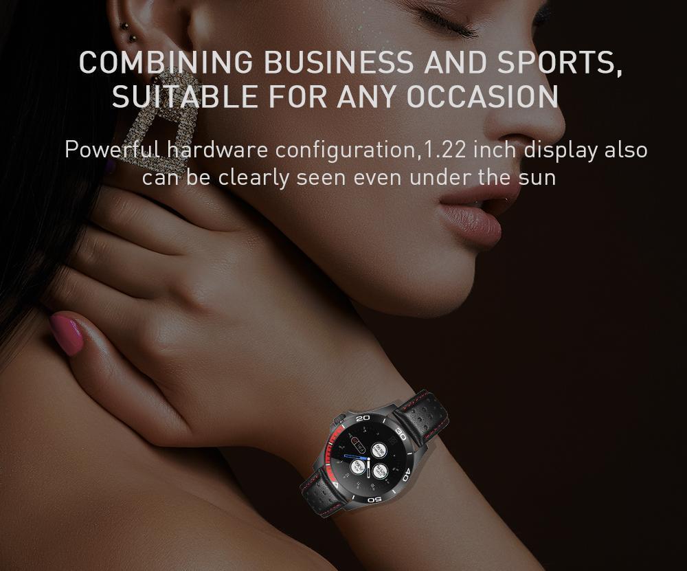 Blacky Leather SmartWatch - Explore Your Activities with New Technology