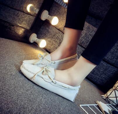 Genuine Leather Women Flat Shoes Casual Loafers