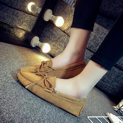 Genuine Leather Women Flat Shoes Casual Loafers