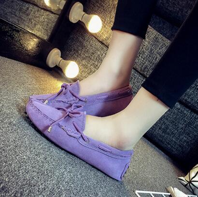 Genuine Leather Women Flat Shoes Casual Loafers