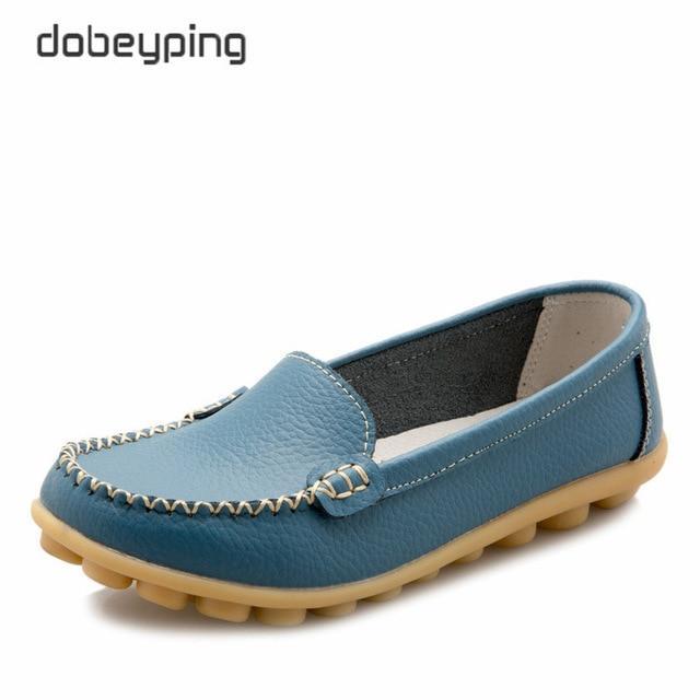 Casual Shoes Women Soft Genuine Leather Women's Loafers