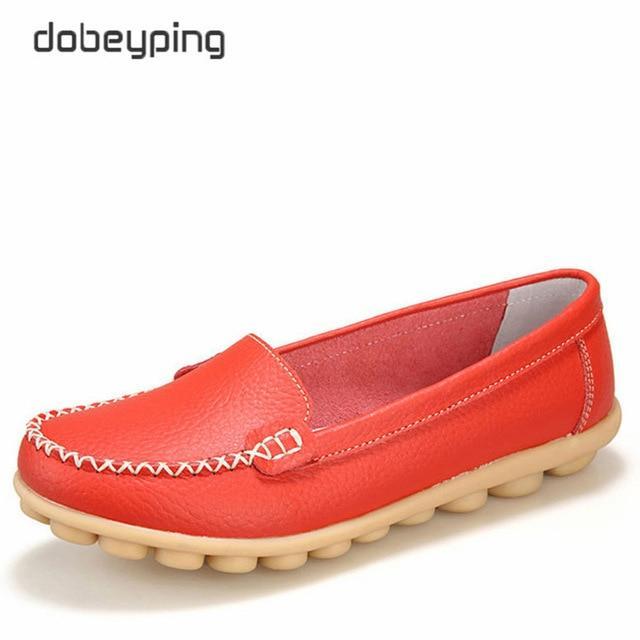 Casual Shoes Women Soft Genuine Leather Women's Loafers