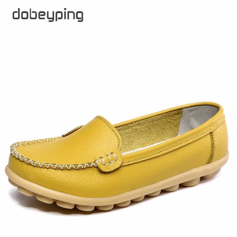 Casual Shoes Women Soft Genuine Leather Women's Loafers