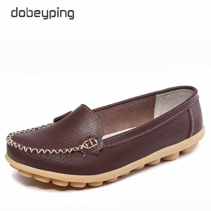 Casual Shoes Women Soft Genuine Leather Women's Loafers