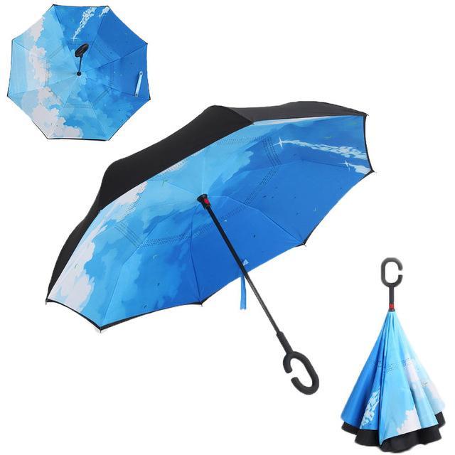 Double-Layer Hands-Free Inverted Umbrella