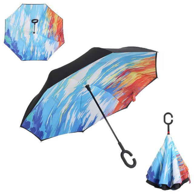 Double-Layer Hands-Free Inverted Umbrella