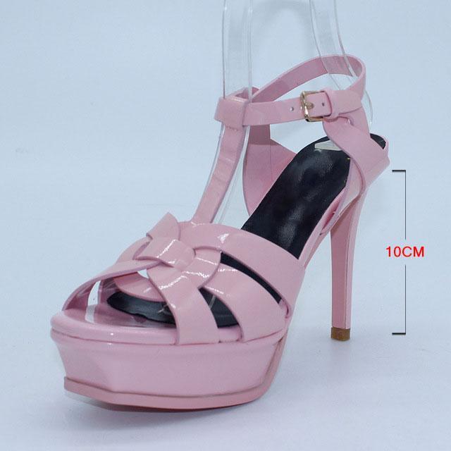 Genuine Leather High Heel Sandals Women Heels