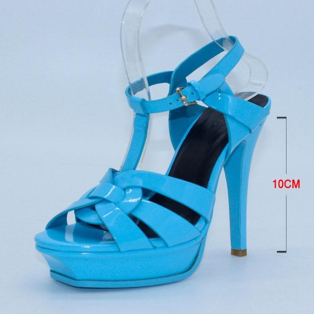 Genuine Leather High Heel Sandals Women Heels