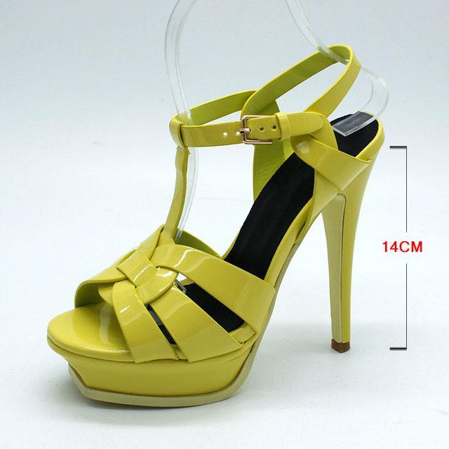 Genuine Leather High Heel Sandals Women Heels