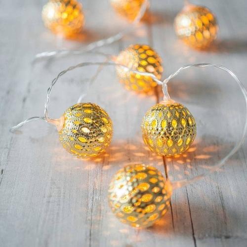 Creative Golden Light With Round Ball LED Lights