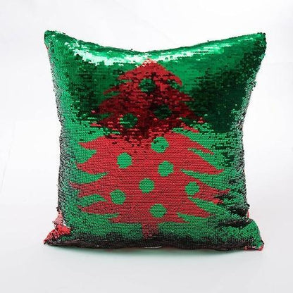 Reversible Sequin Christmas Pillow Cover