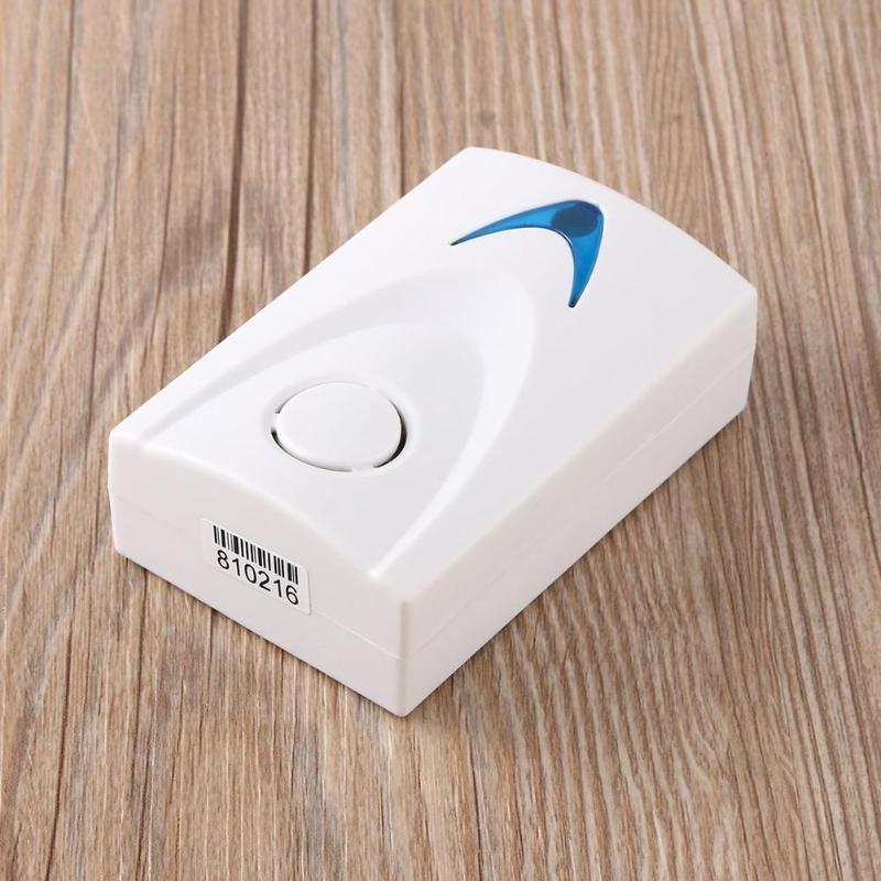 DC3V LED Wireless Chime Doorbell Battery Powered 32 Tune Songs 1 Remote Control 1 Wireless Home Security Smart Doorbells White