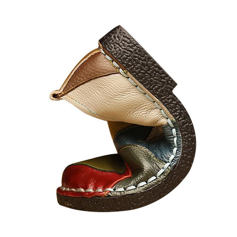 Designer Leather Shoes Women Flats Slip On  Loafers