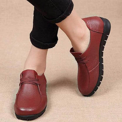 Designer Women Ballet Flats Black Genuine Leather Loafers