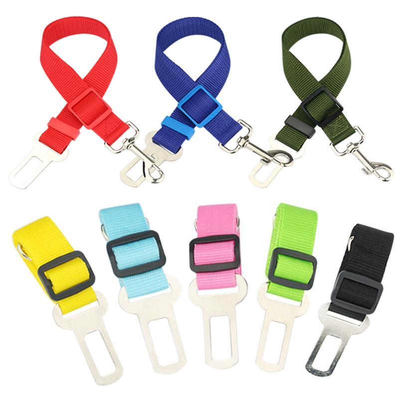 Dog Collars Leads Vehicle Car Dog Seat Belt Pet Dogs Car Seatbelt Harness Lead Clip Safety Lever Auto Traction Products 46 A1