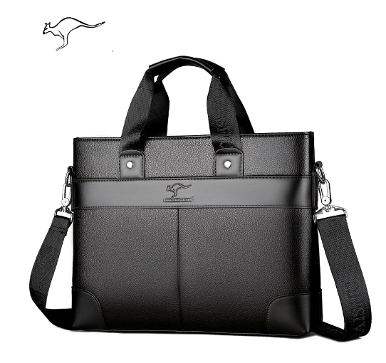 Men Business Shoulder Leather Messenger Briefcase