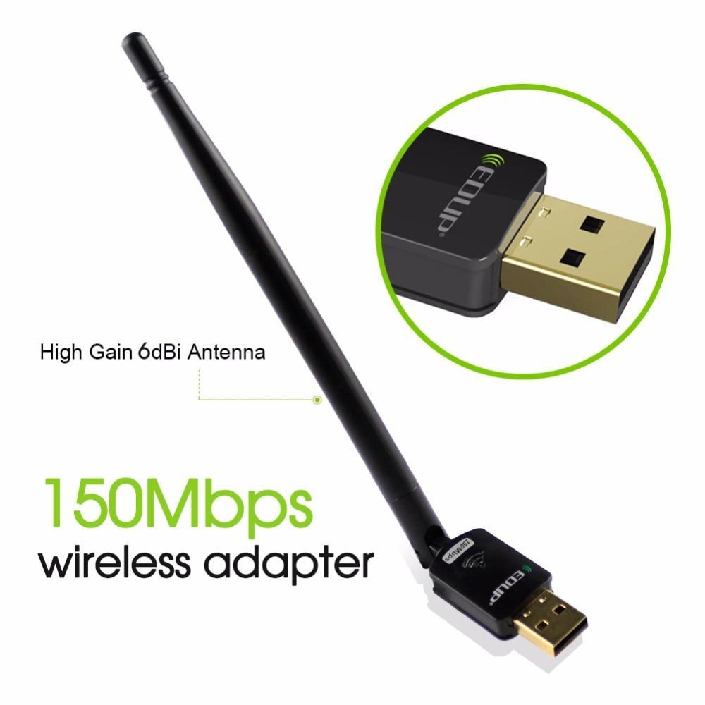 Icool Usb Wifi Adapter 150mbps High Gain 6dbi Wifi Antenna 802.11n Long Distance USB Wifi Receiver Ethernet Network Card