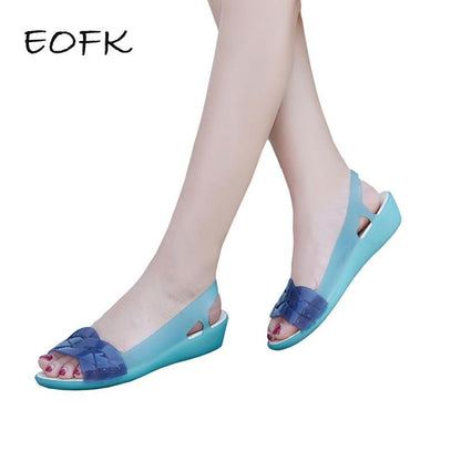 Women Sandals Beach Jelly Shoes Woman Flat Sandals