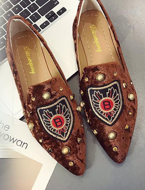 Rivet flat Shoes women Fashion Casual lazy Loafers