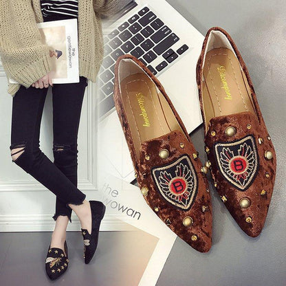 Rivet flat Shoes women Fashion Casual lazy Loafers