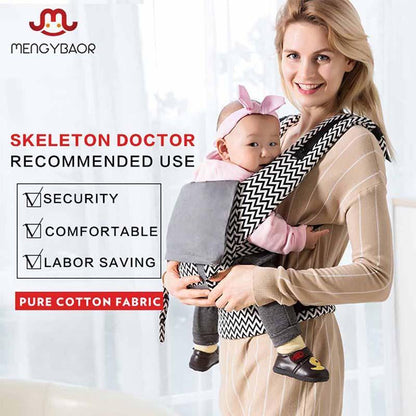 Ergonomic Cotton Baby Carrier Sling Adjustable Infant Toddler Carrier 5 to 36 Months