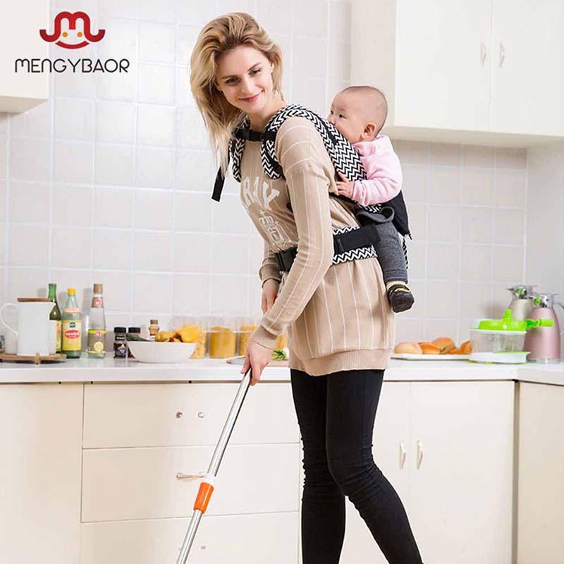 Ergonomic Cotton Baby Carrier Sling Adjustable Infant Toddler Carrier 5 to 36 Months