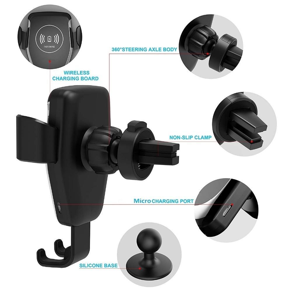 FAST 10W Wireless Car Charger Air Vent Mount Phone Holder For iPhone XS Max Samsung S9 Xiaomi MIX 2S Huawei Mate 20 Pro 20 RS