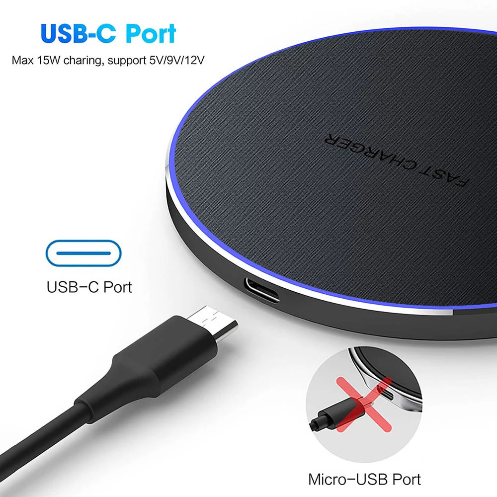 Qi Wireless Charger for iPhone Samsung Xiaomi