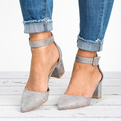 Women Ankle Strap  Shoes Female Plus Size 43 Block Heels Women Shoes