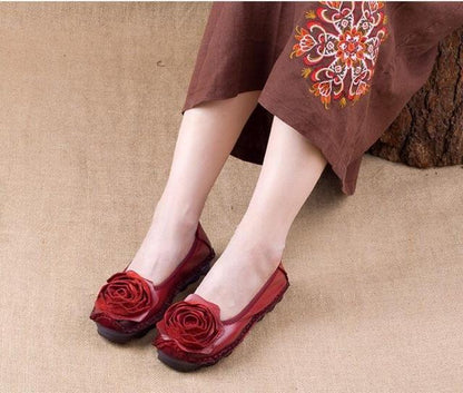 Fashion Big Flower Loafers Comfortable Women Shoes