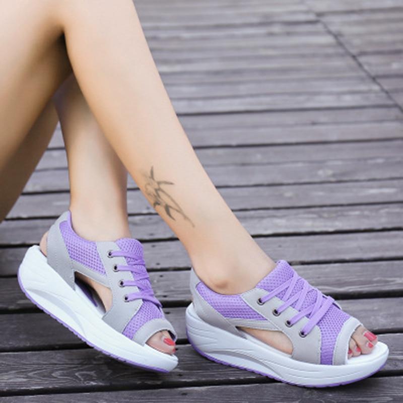 Fashion  Women Sandals Casual Mesh Breathable Shoes