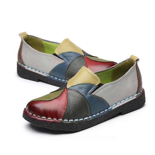 Fashion Women Flats Women Shoes Comfort Genuine Leather Shoes