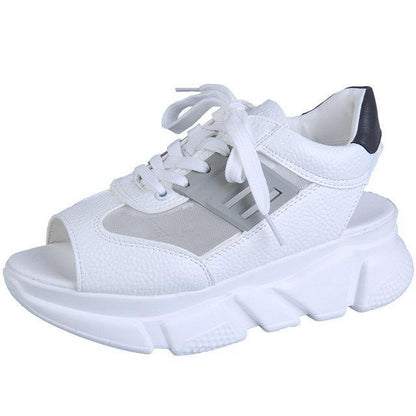 Fashion Women Sandals Platform Wedges Women Shoes Thick Heel Lace Up Sandals