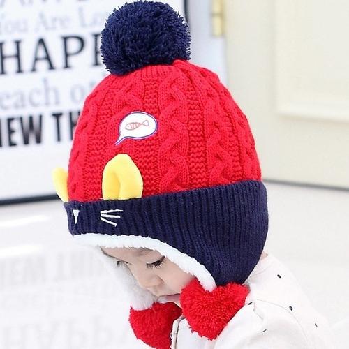 Cute Fur Knitted Baby Cap