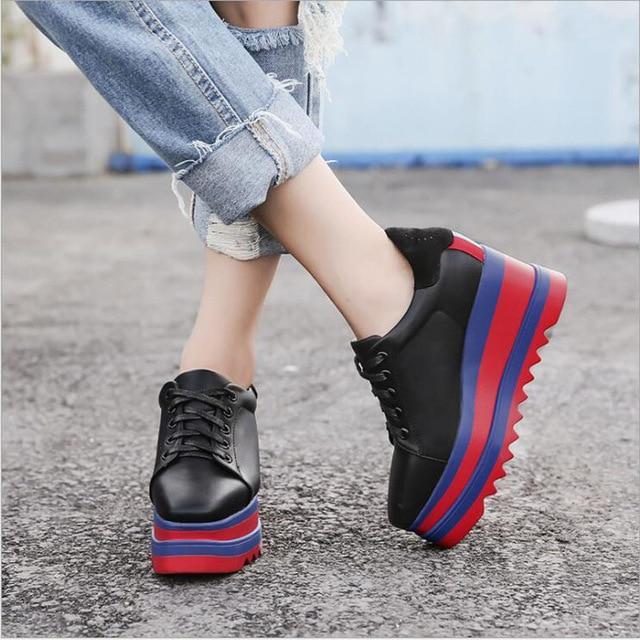 Women casual shoes fashion breathable Walking mesh lace up flat shoes