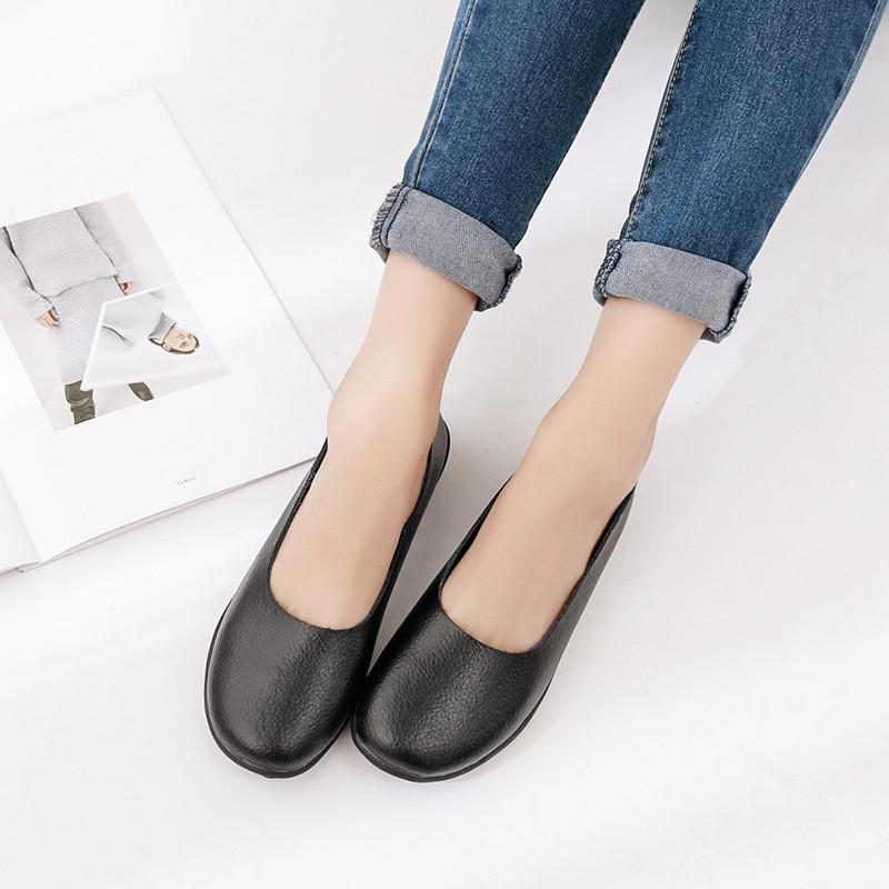 Flat Shoes Women Leather Loafers