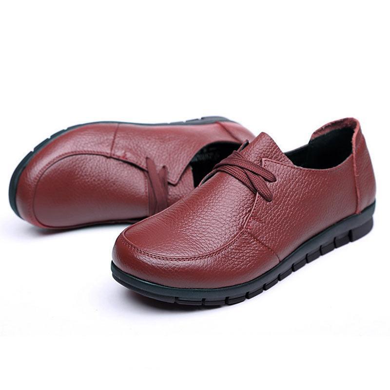 Flat Shoes Women Ladies Moccasins Soft Genuine Leather Shoes
