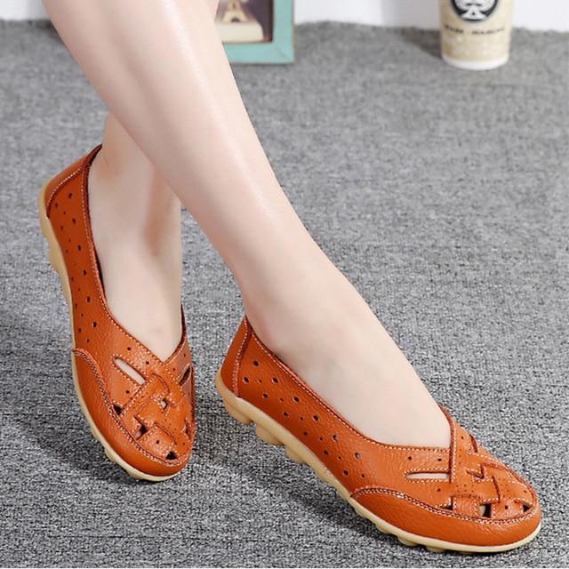 Flats For Women Comrfort Genuine Leather Flat Shoes