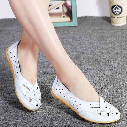 Flats For Women Comrfort Genuine Leather Flat Shoes