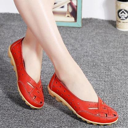 Flats For Women Comrfort Genuine Leather Flat Shoes
