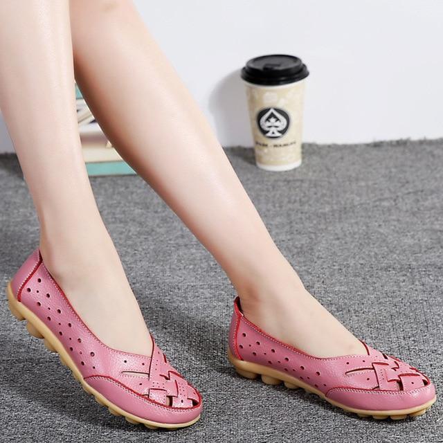 Flats For Women Comrfort Genuine Leather Flat Shoes