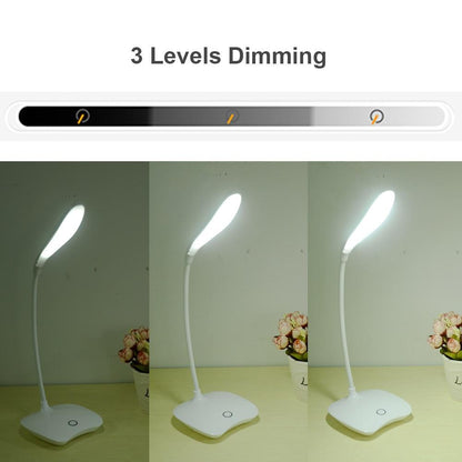 Flexible 14 LED Stand Desk Lamp Modern Touch Switch 3 Modes Dimmer USB Rechargeable Reading Study Light Table Lamp for Bedroom