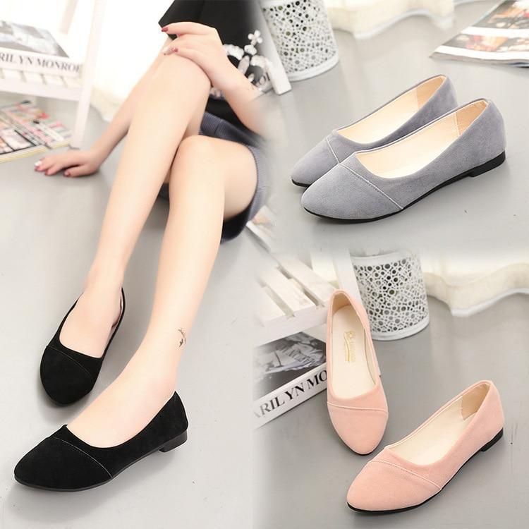 new flat single shoes female  work shoes round head women's shoes