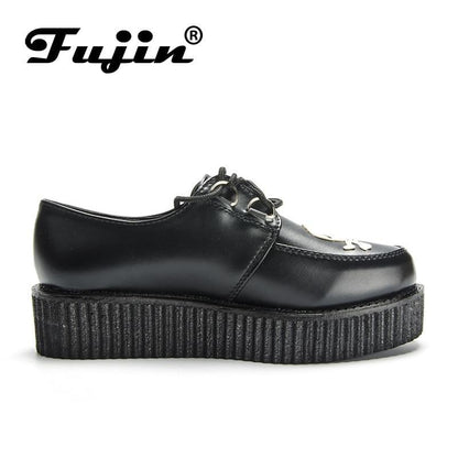 Skull Leather PU autumn Creepers shoes plus size 35-41 women Shoes