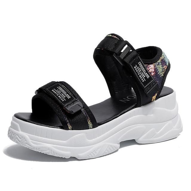 High Heeled Sandals Female  Women Thick Bottom Shoes