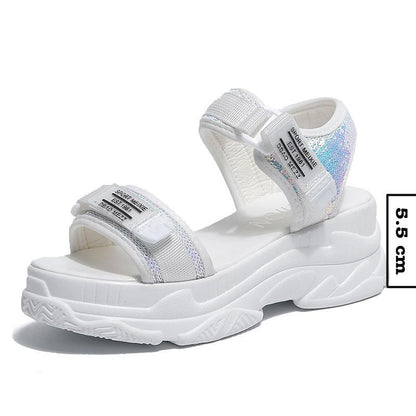 High Heeled Sandals Female  Women Thick Bottom Shoes