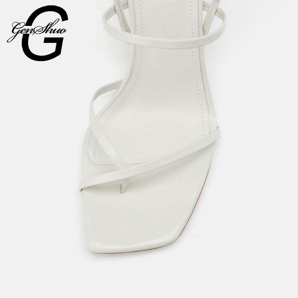 High Heels Sandals For Band High Heel Vintage Square Toe Heel Sandals